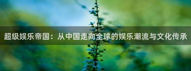 豪门国际网站：超级娱乐帝国：从中国走向全球的娱乐潮流与文化传承