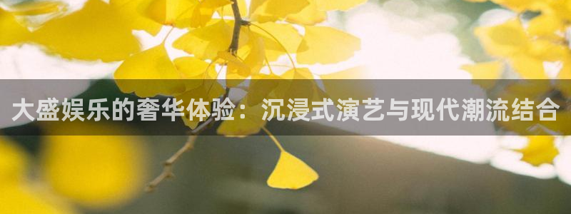 豪门国际app：大盛娱乐的奢华体验：沉浸式演艺与现代潮流结合